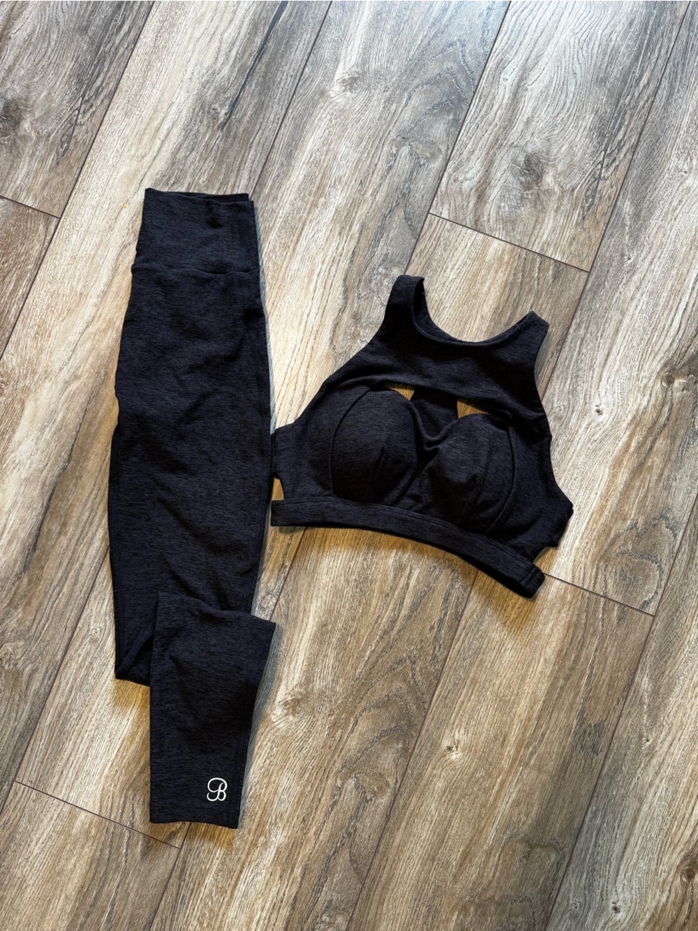 Bombshell Sportswear Black Seamless Bra Top & Leggings Set